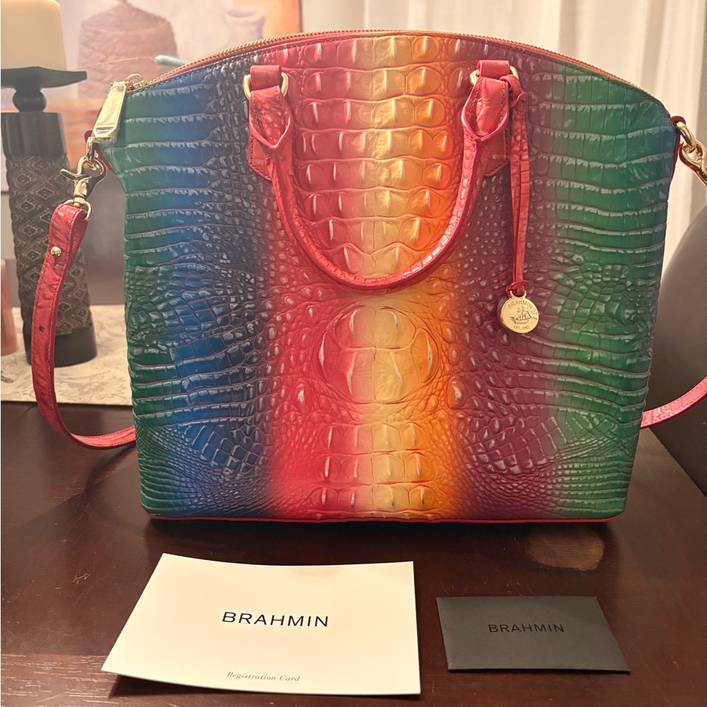 Brahmin Multicolor Crocodile Embossed Women's Bag